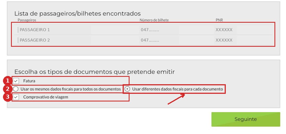 Screen 2 — passengers and document types