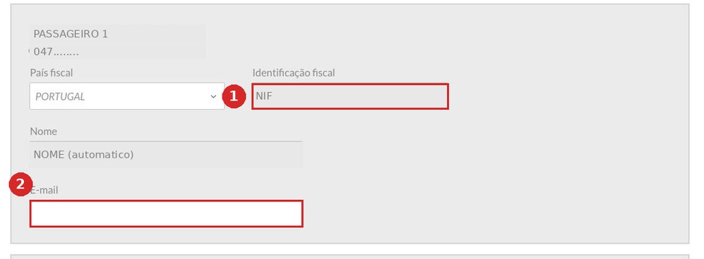 Screen 4 — name from Finanças and a personal e-mail