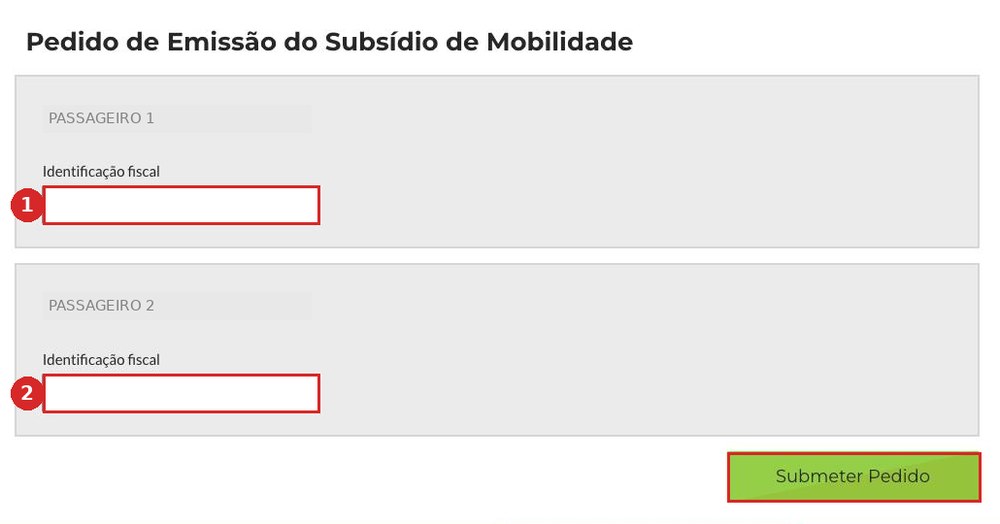 Screen 7 — Pedido de Emissão do Subsídio de Mobilidade